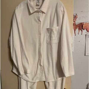 Two piece light weight fleece pants and top